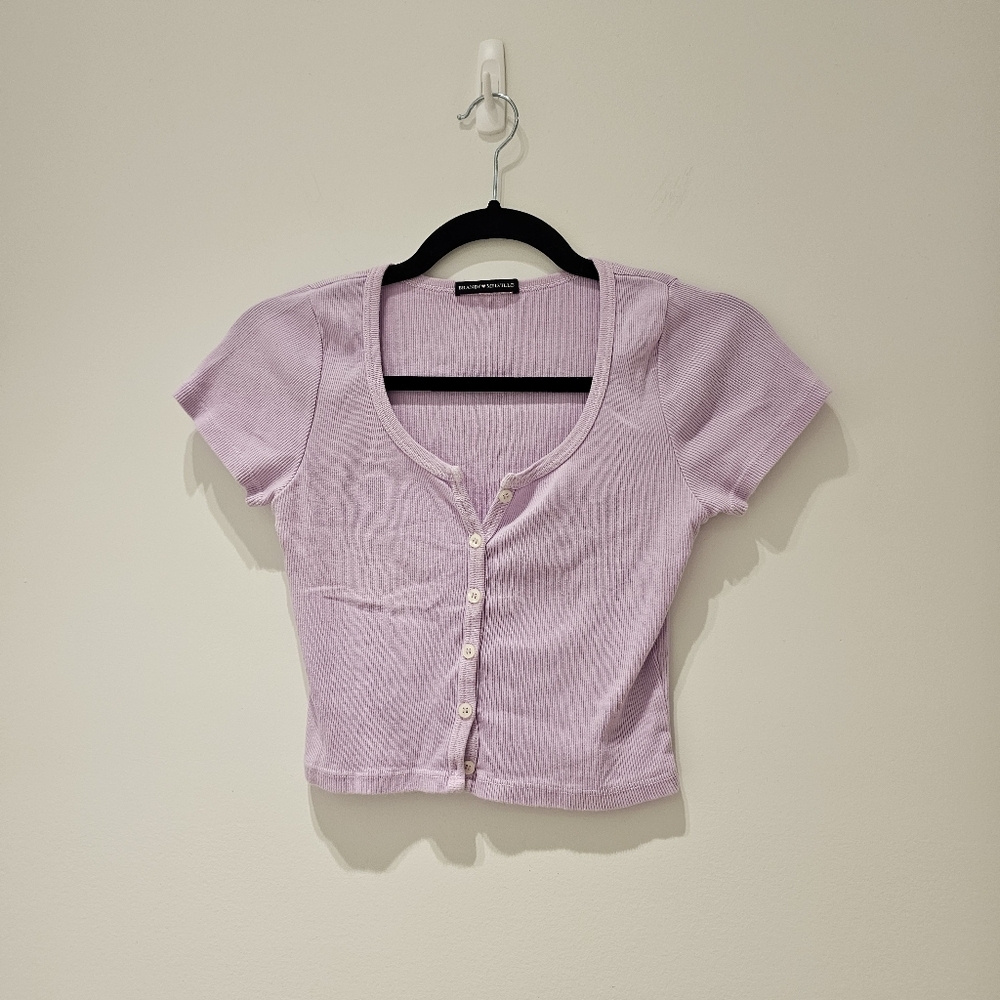 Brandy Melville Nelly Top in Lilac 100% cotton